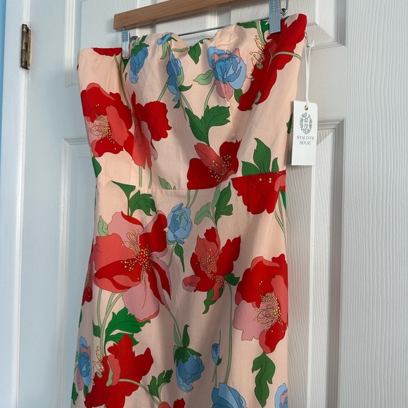 TUCKERNUCK Hyacinth House Red Multi Floral Strapless Malory Dress NWT XL - Picture 7 of 10